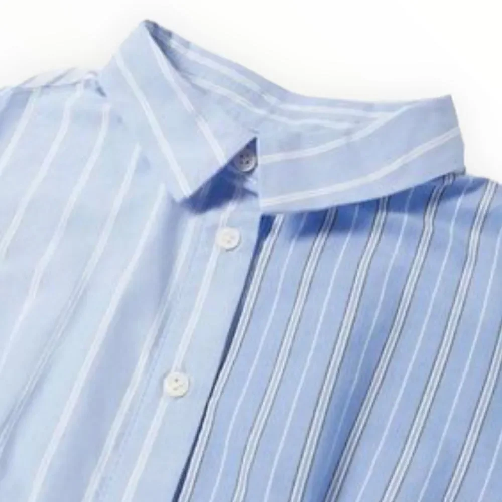 ZARA Kids | Blue | CONTRASTING STRIPED POPLIN SHIRTDRESS